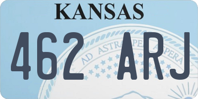 KS license plate 462ARJ