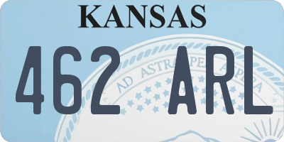 KS license plate 462ARL