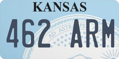 KS license plate 462ARM