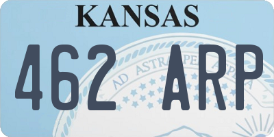 KS license plate 462ARP