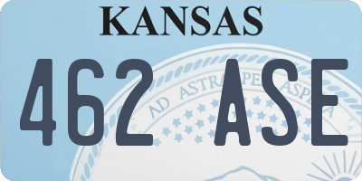 KS license plate 462ASE