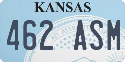 KS license plate 462ASM