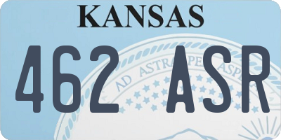 KS license plate 462ASR