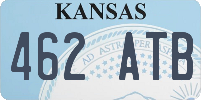 KS license plate 462ATB