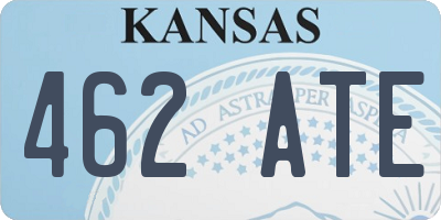 KS license plate 462ATE