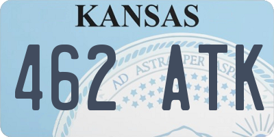 KS license plate 462ATK
