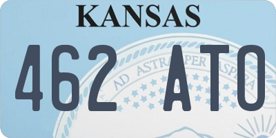 KS license plate 462ATO