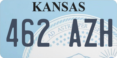 KS license plate 462AZH