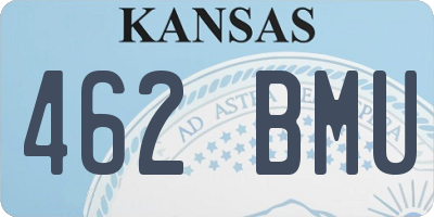 KS license plate 462BMU