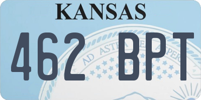 KS license plate 462BPT