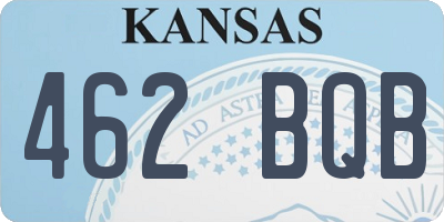 KS license plate 462BQB