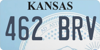 KS license plate 462BRV