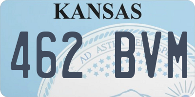KS license plate 462BVM