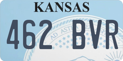 KS license plate 462BVR