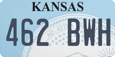 KS license plate 462BWH