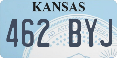 KS license plate 462BYJ