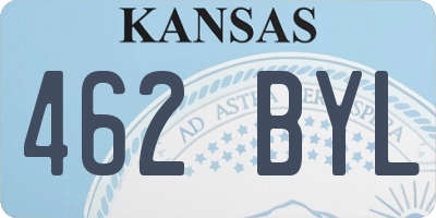 KS license plate 462BYL