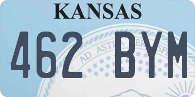 KS license plate 462BYM