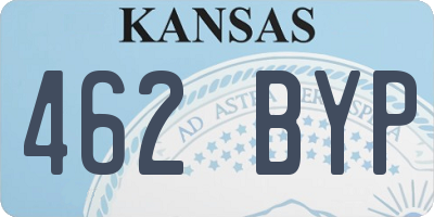 KS license plate 462BYP