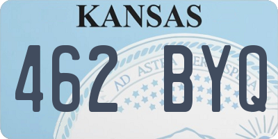KS license plate 462BYQ