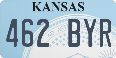 KS license plate 462BYR