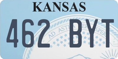 KS license plate 462BYT