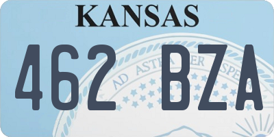 KS license plate 462BZA
