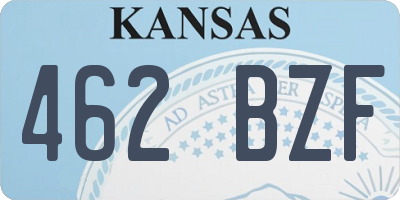 KS license plate 462BZF