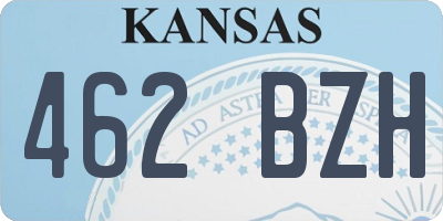 KS license plate 462BZH