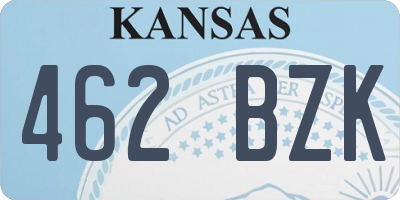 KS license plate 462BZK