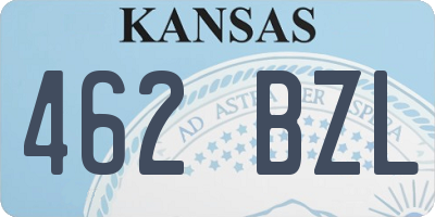 KS license plate 462BZL