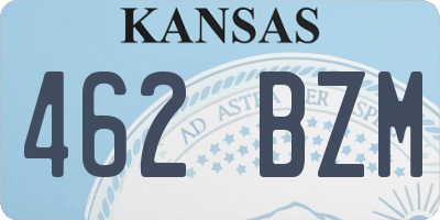 KS license plate 462BZM