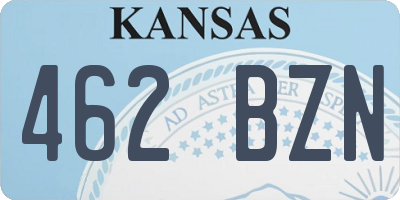 KS license plate 462BZN