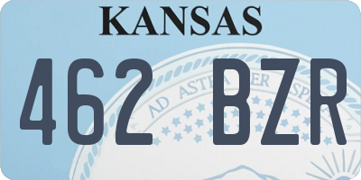 KS license plate 462BZR