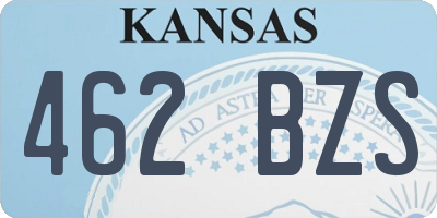KS license plate 462BZS