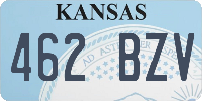 KS license plate 462BZV