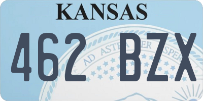 KS license plate 462BZX