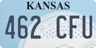 KS license plate 462CFU