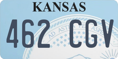KS license plate 462CGV