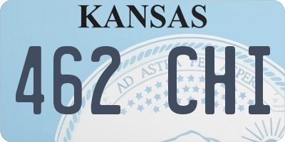 KS license plate 462CHI