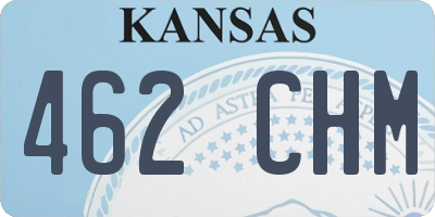 KS license plate 462CHM