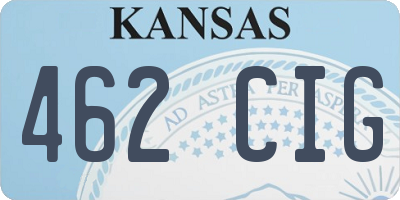 KS license plate 462CIG