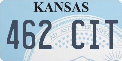 KS license plate 462CIT