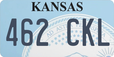 KS license plate 462CKL