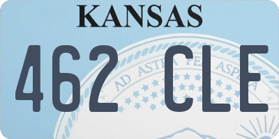 KS license plate 462CLE