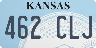 KS license plate 462CLJ
