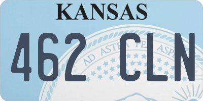 KS license plate 462CLN