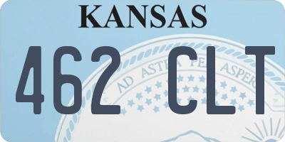 KS license plate 462CLT