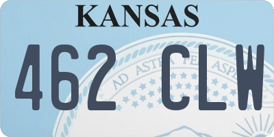 KS license plate 462CLW