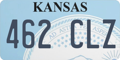KS license plate 462CLZ